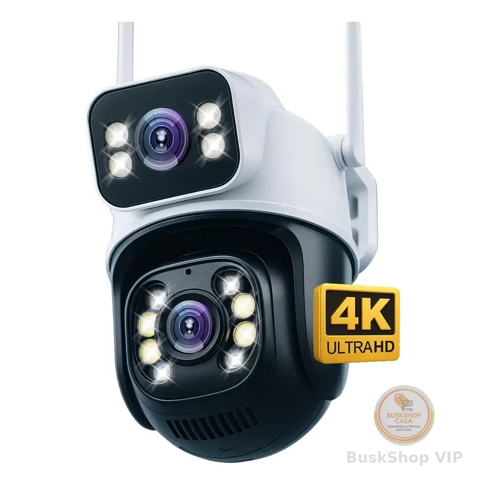 Câmera Segurança Ip Externa Wifi A28 App Icsee À Prova Dágua Ip66 Dome Lente Dupla Lentes 2 Em 1 Vigilancia Visão Noturna Infravermelho  4k Uhd Nova Geração Lançamento 2026 Nexgen