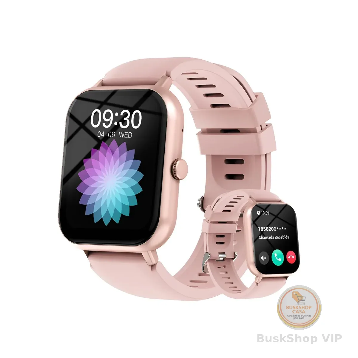 Bettdow SmartWatch, relogio smartwatch feminino com 1.83" Ecrã tátil, à prova d'água IP67, Recebimento de Notificações, relogio masculino com 100+ Modos Esportivos Faz e Recebe Ligações (Rosa)