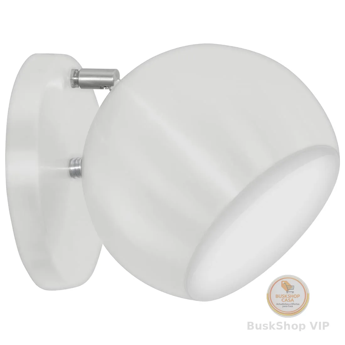Arandela Retrô Bola Lavabo Banheiro Corredor Sacada Branco