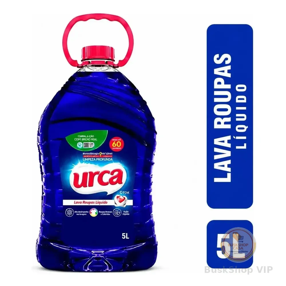 Detergente Líquido Urca Maxx Azul 5l Rende Até 50 Lavagens
