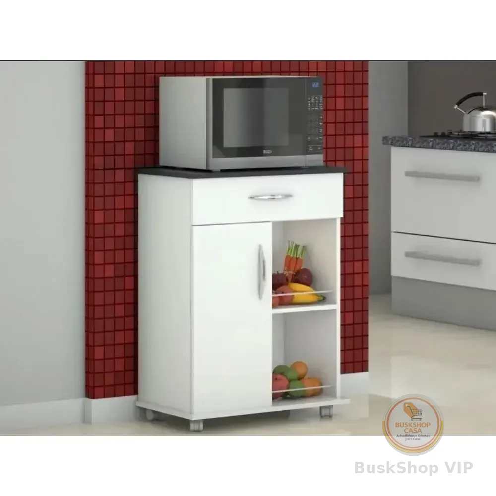 Armário Aparador Fruteira Mesa De Cozinha Com Rodinhas!