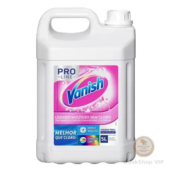 Tira Manchas Vanish Líquido Multiuso Para Roupas Coloridas Pro Line 5l