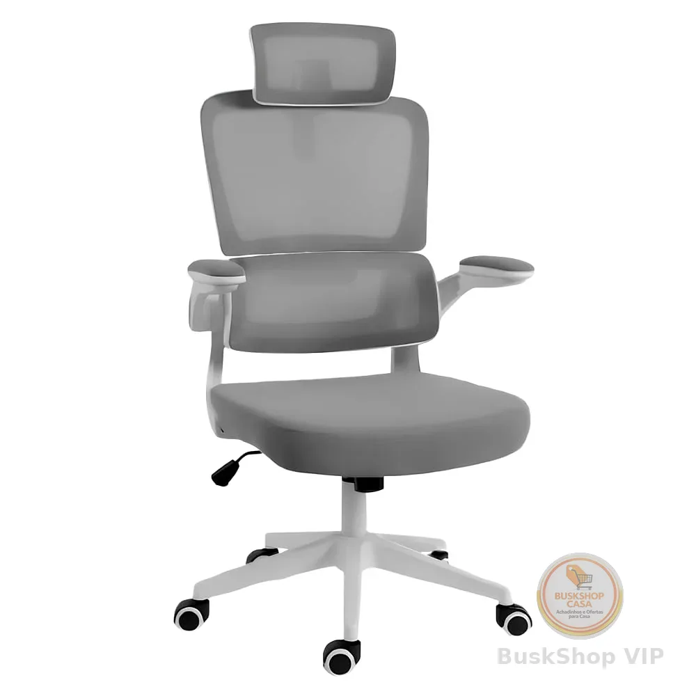 CADEIRA REDRAGON OFFICE HELA CINZA/BRANCO C214-W
