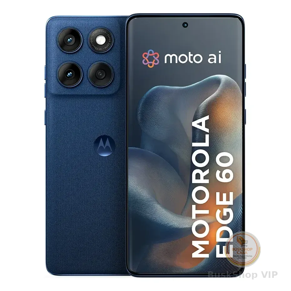 Smartphone Motorola Edge 60 5g - 512gb 24gb (12gb Ram+12gb Ram Boost) Tela Quad-curve Moto Ai 50mp Sony Camera Ultrarresistencia Militar Ip68 + Ip69 - Azul Marinho
