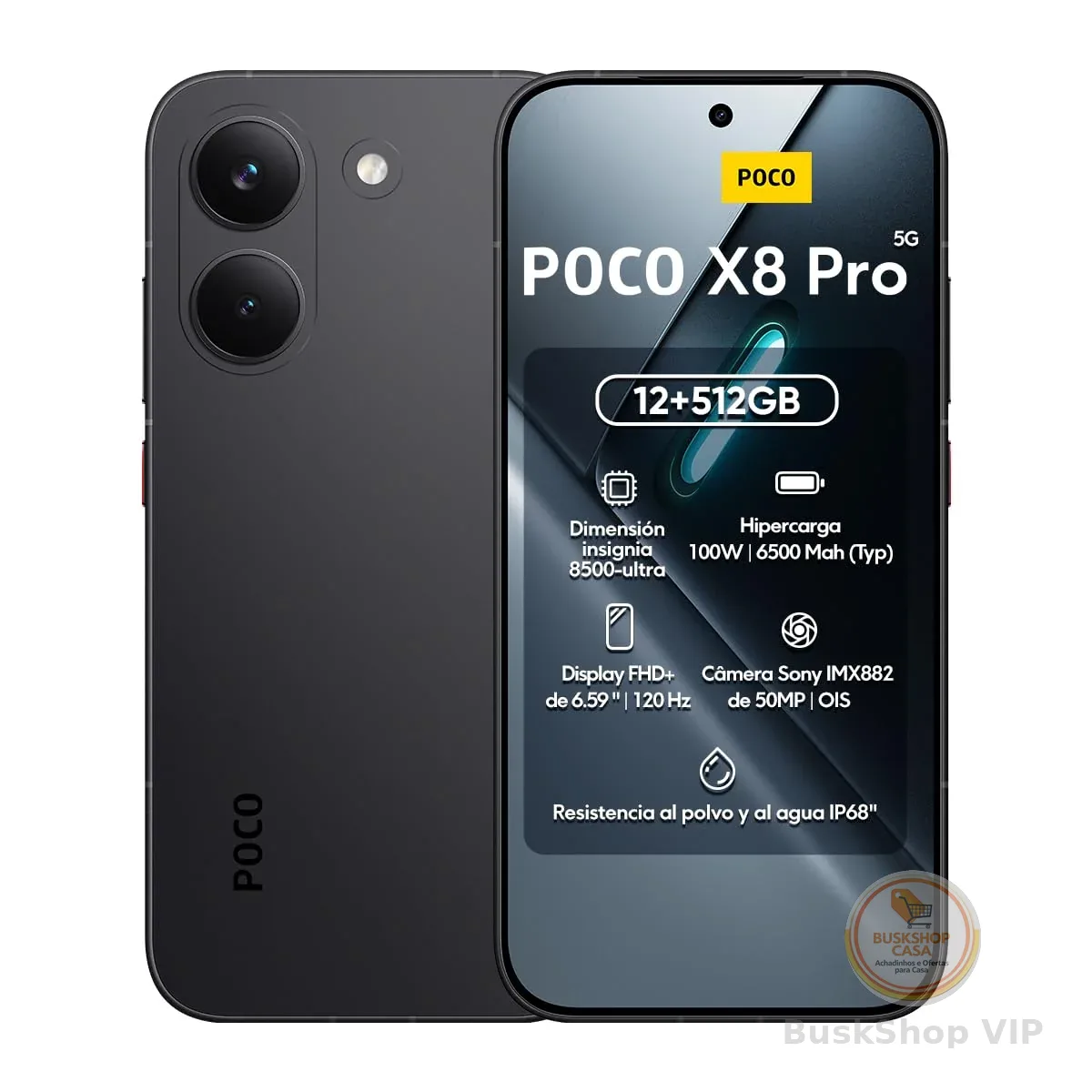 Smartphone Xiaomi Poco X8 Pro 512GB / 12GB Ram (Preto)