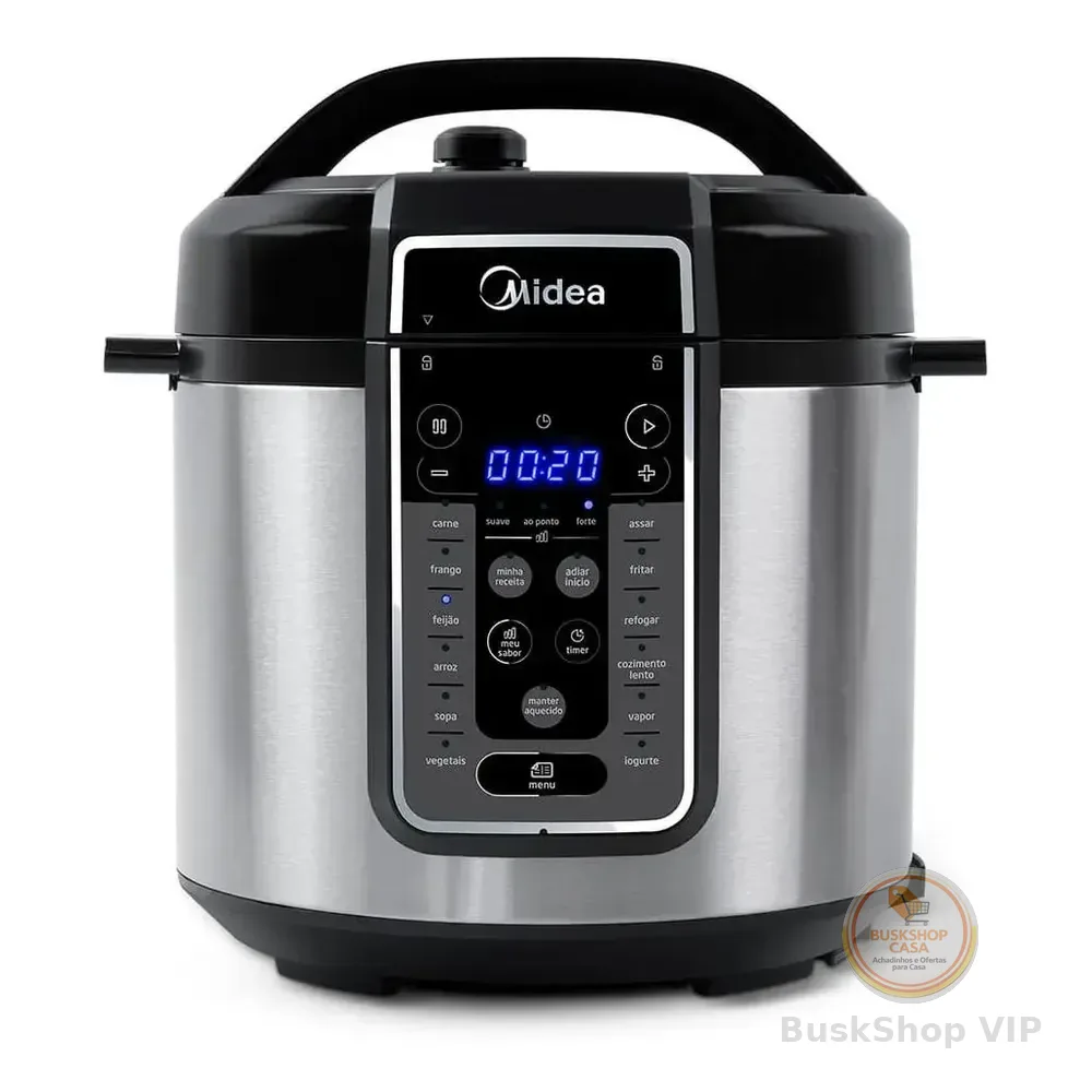 Panela De Pressão Elétrica 6 L Mastersteam Inox Midea Cor Cinza 127v