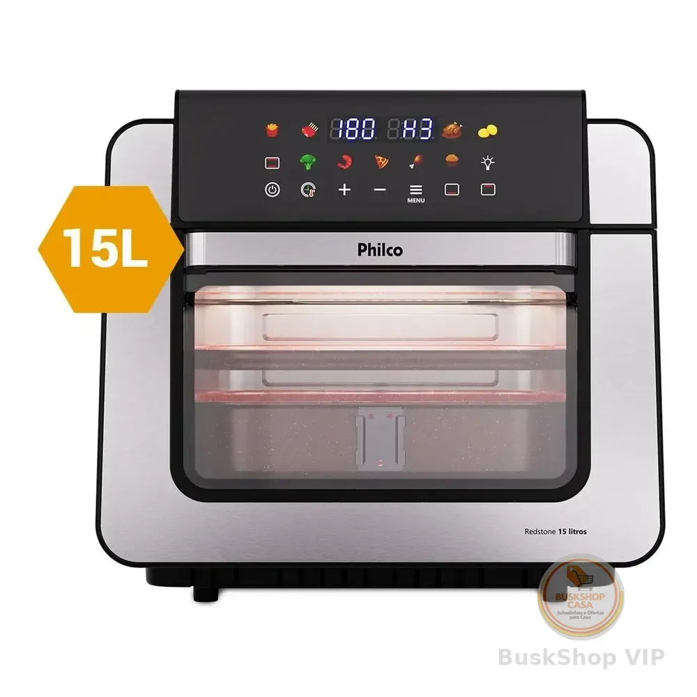 Air Fryer Oven Paf15b 15l Dupla Resistência Philco Preto 220v