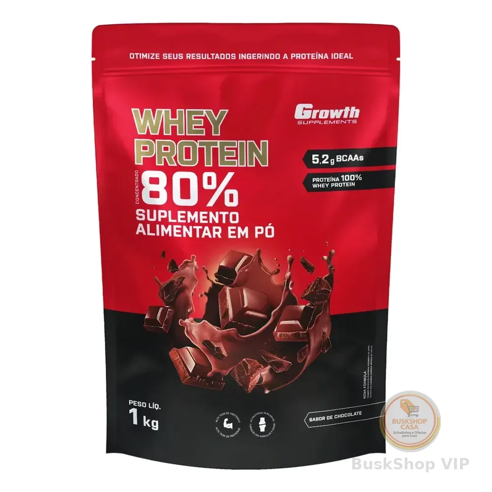 Whey Protein Concentrado 1kg Growth Supplements - Chocolate