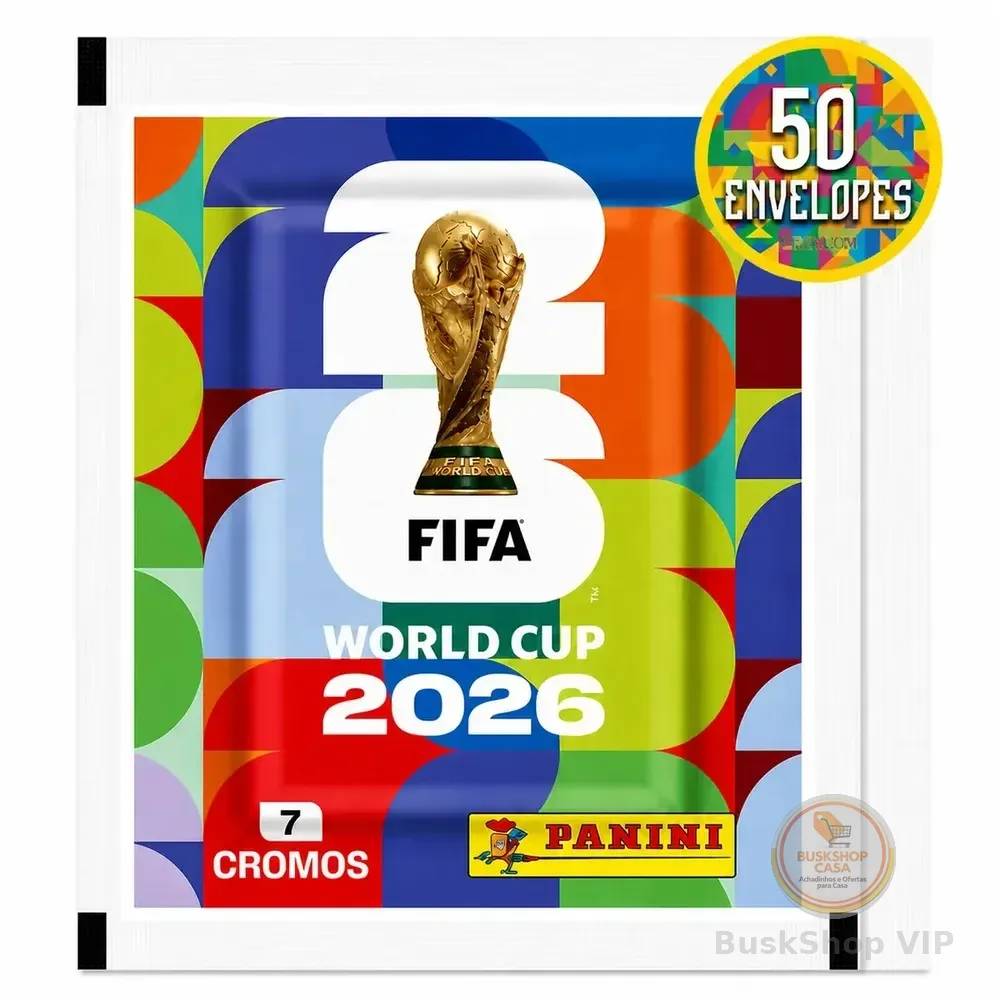 Copa Do Mundo Fifa 2026 - Kit Com 50 Envelopes Panini Oficial Copa Do Mundo 2026