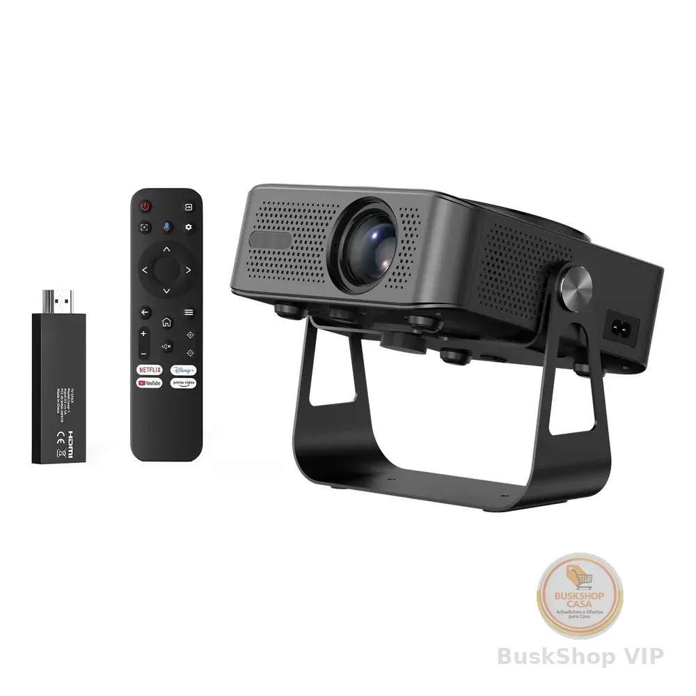 Projetor Portatil Ac1085 13000lm 4k Full Hd +dongle Gtv Preto 127/220v