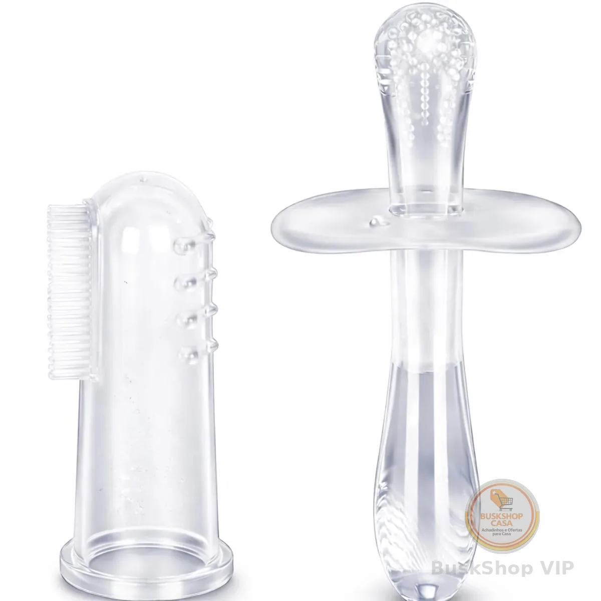 Escova Massageadora Dental Para Bebê E Mordedor De Silicone Infantil Linha Premiuim
