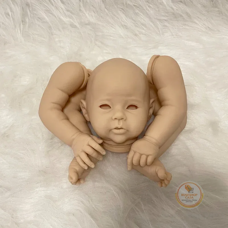 19 Polegada corvo kit bebe reborn bebê boneca peças de vinil sem pintura inacabado em branco boneca molde brinquedo diy