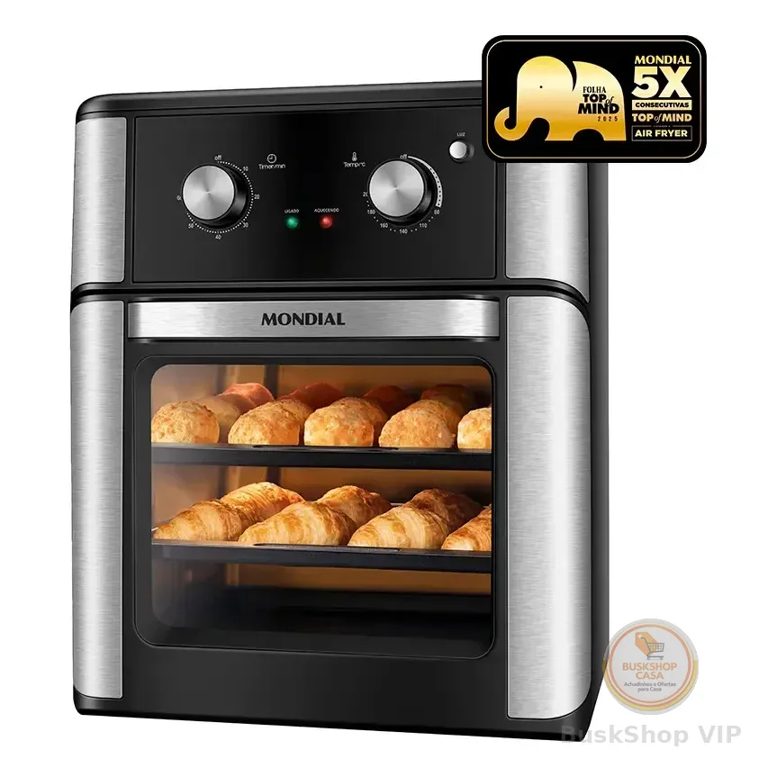 Fritadeira Air Fryer Forno Oven 12l Mondial Afon-12l-ab Preto 127v