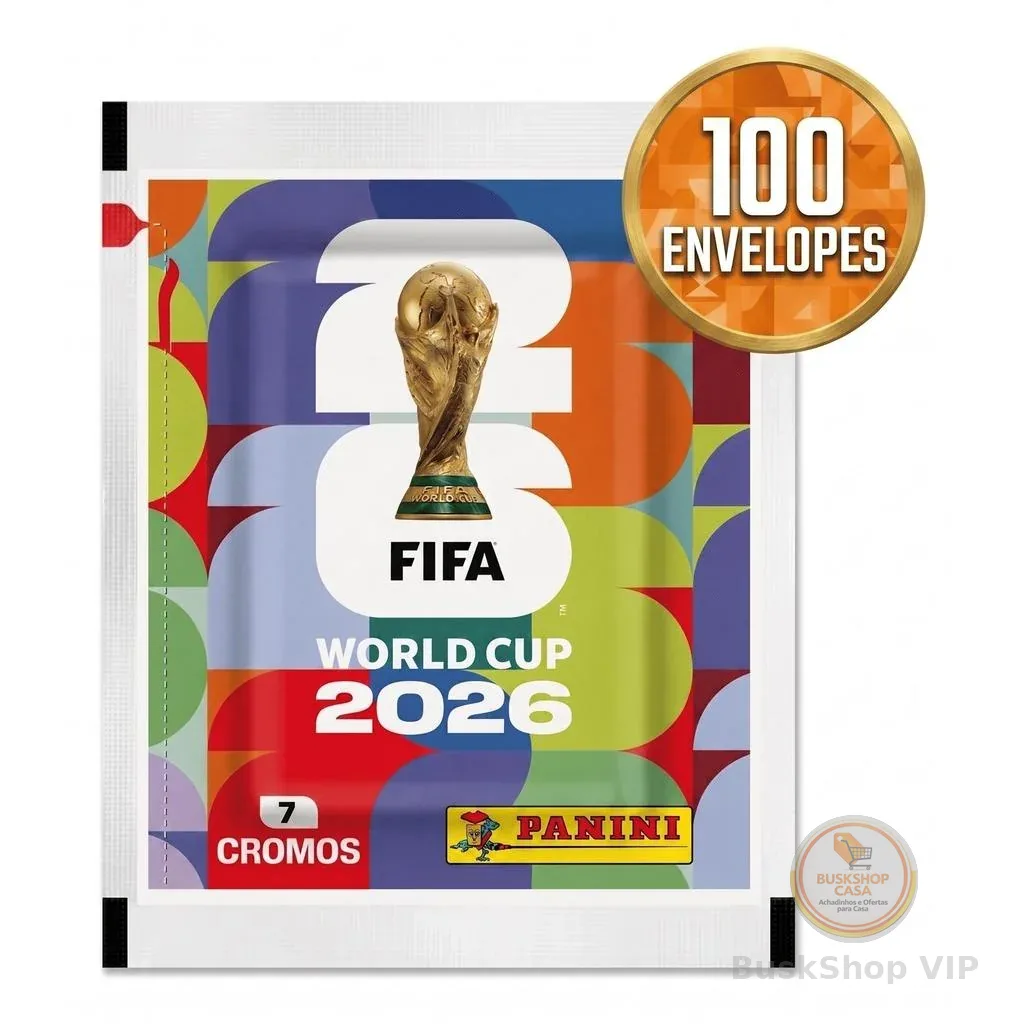 700Figurinhas Panini da Copa do Mundo 2026 - 100 Envelopes com 7 Figurinhas Display