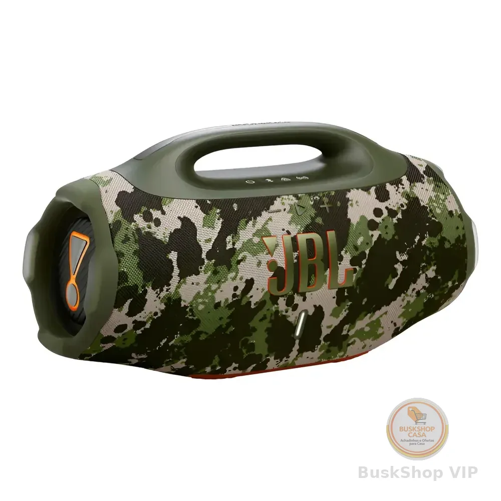 Caixa De Som Bluetooth Boombox 4 Camuflado Jbl Verde-musgo