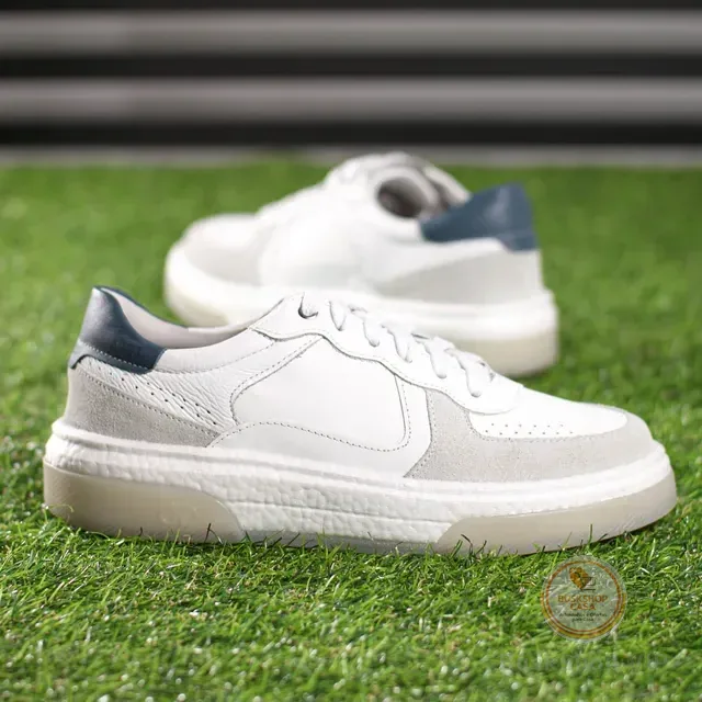 Tênis Democrata Denim Pulse Casual Leve Confortável Couro
