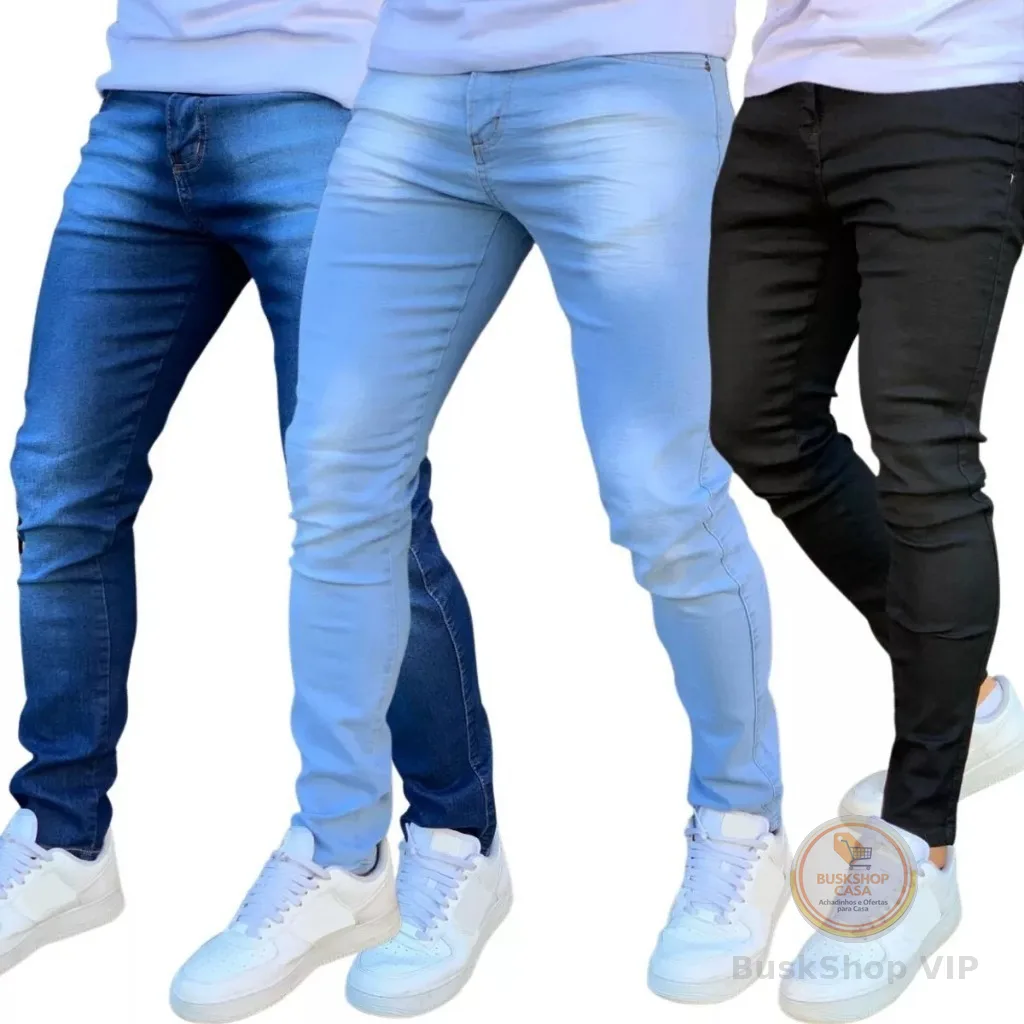 kit calças jeans masculina skinny com LYCRA elastano original promoção NF