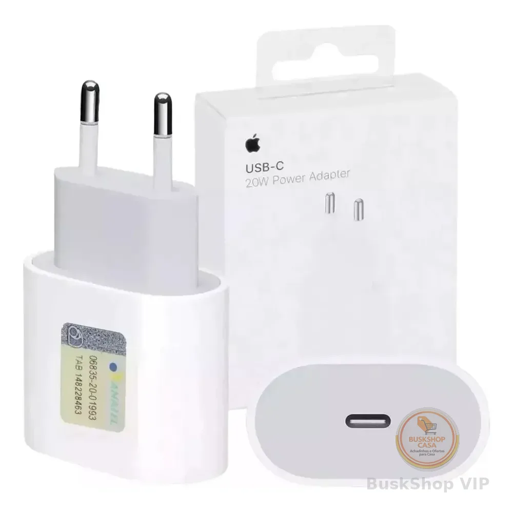 Carregador Fonte iPhone Original 20w Apple Tipo C Turbo Branco
