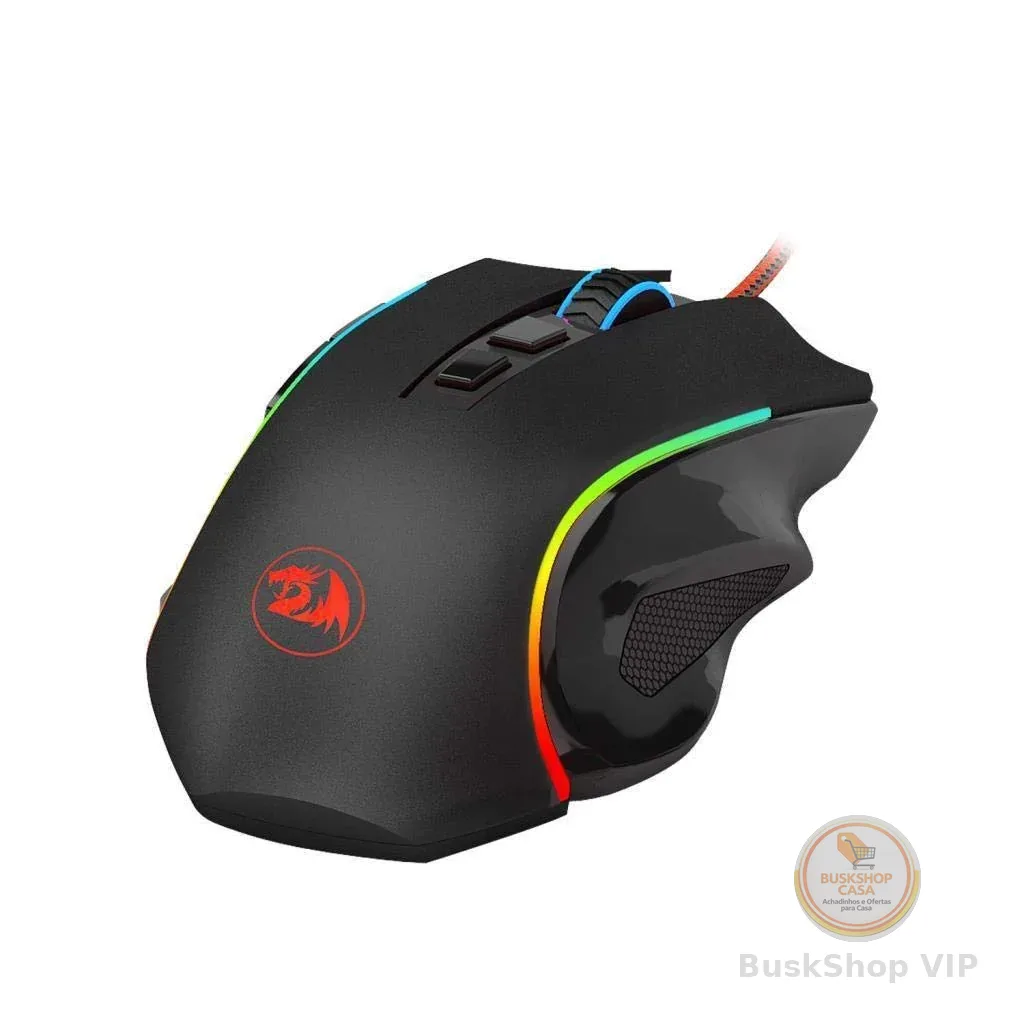 Mouse Gamer Redragon Griffin Preto RGB 7200 DPI M607