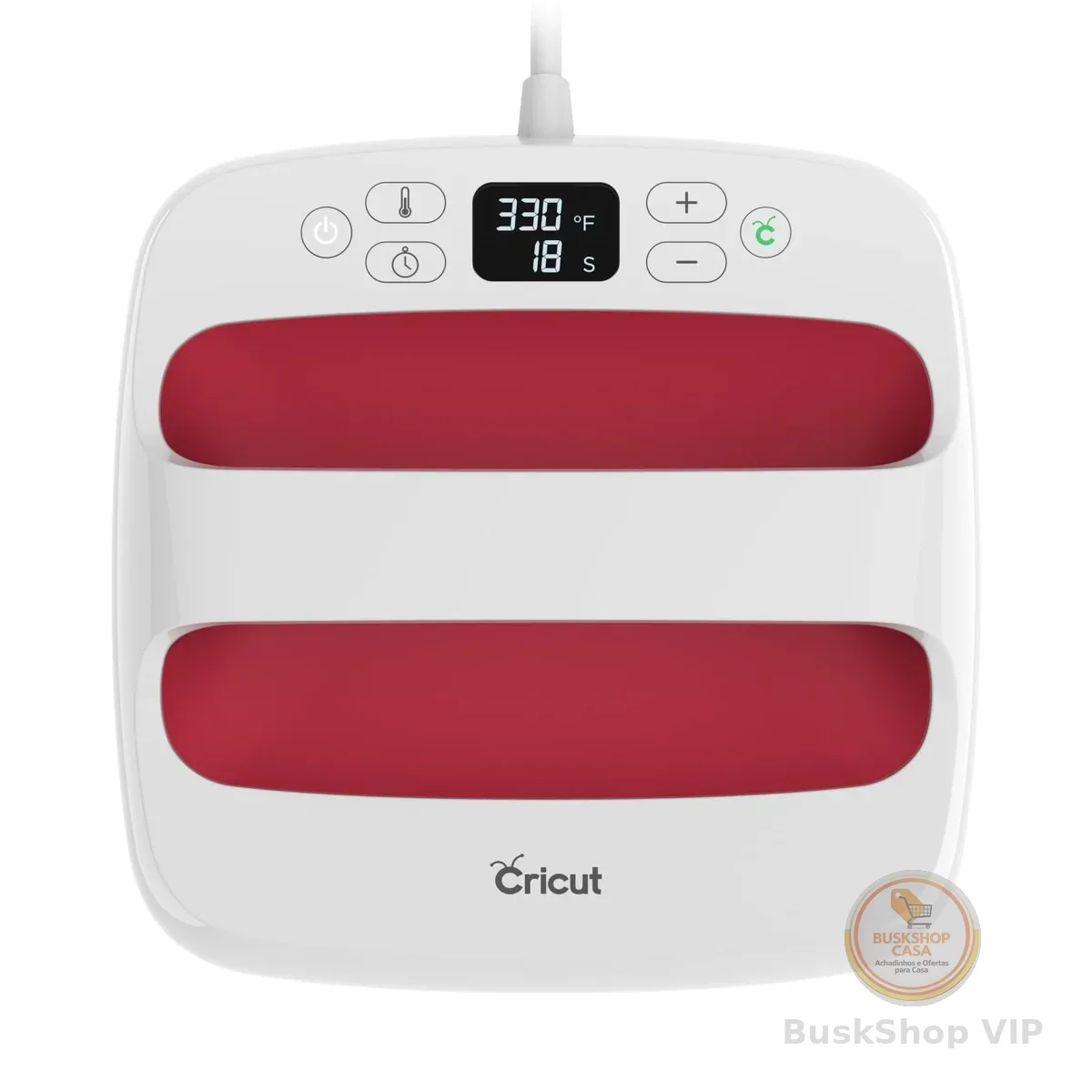 Cricut EasyPress 2 (22,5 x 22,5cm) 110V, Framboesa. Ideal para estampar camisetas, sacolas, travesseiros, aventais e muito mais, controle preciso de temperatura, com base de segurança isolada