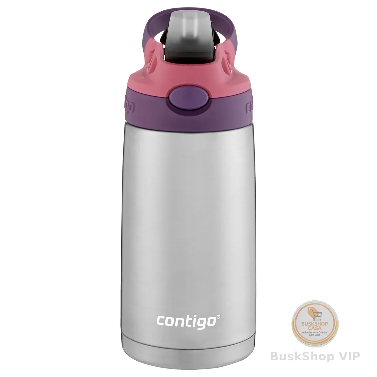 Garrafa Térmica Infantil Autospout 384ml Rosa Contigo