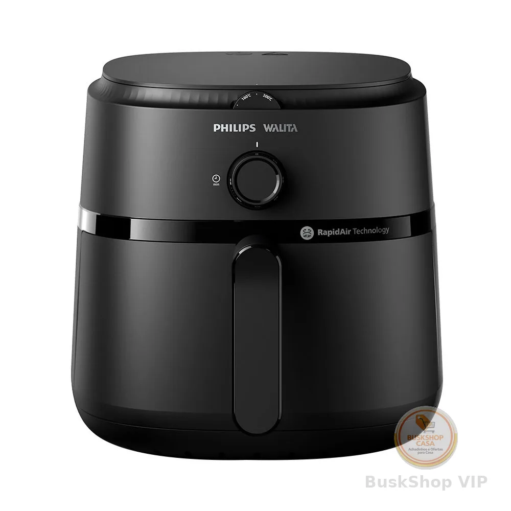 Fritadeira Air Fryer Philips Walita Série 1000XL NA130 - 6,2 Litros, Preto, 1700W