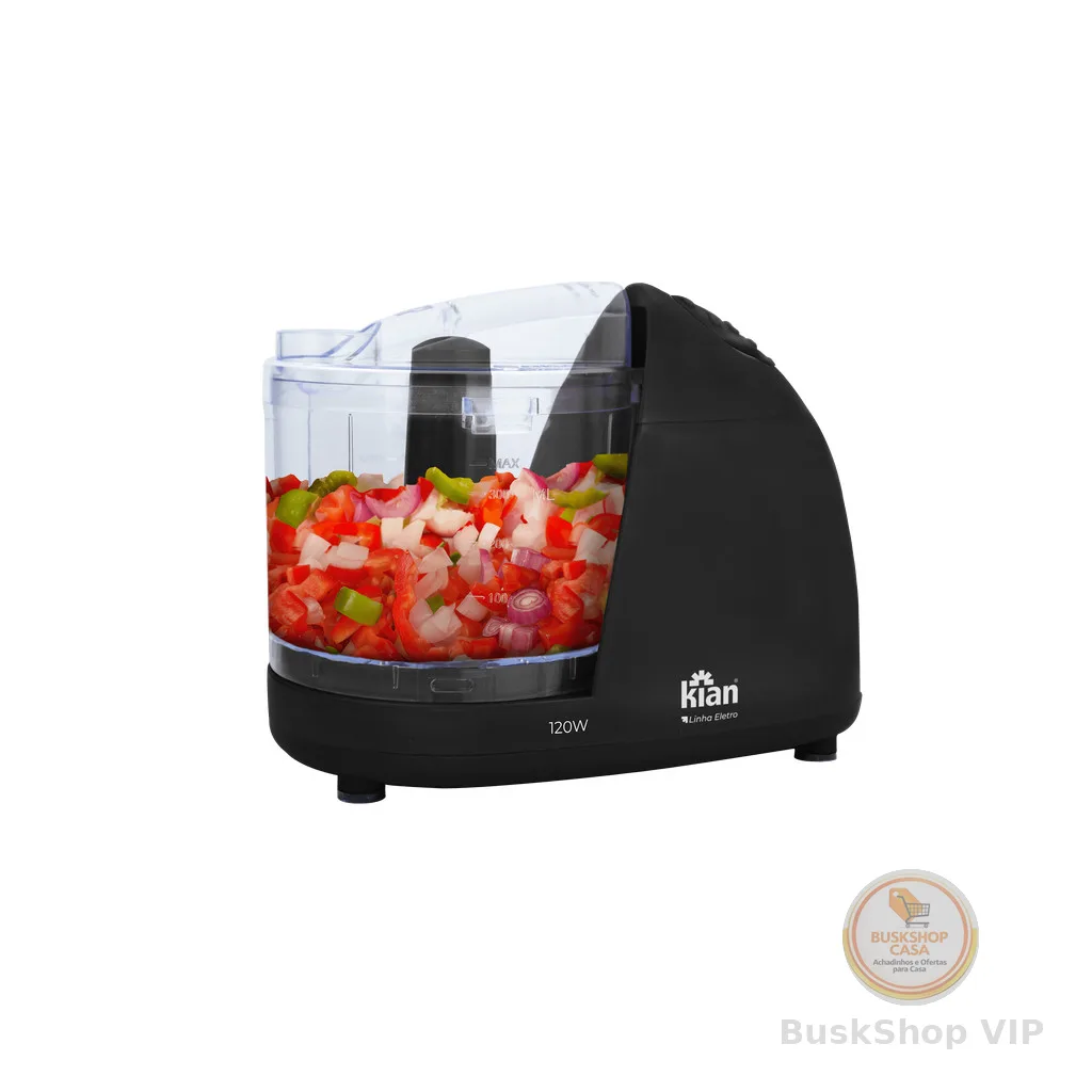 Mini Processador De Alimentos Elétrico Turbo Triturador Alho Cebola Legumes Compacto Prático - Kian