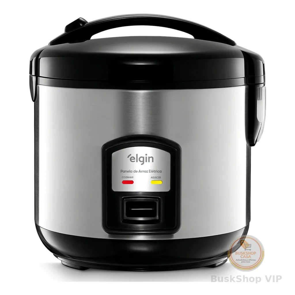 Panela de Arroz Elétrica Gran Rizzo Elgin - 1,8L, 700W, 10 Xícaras, Inox