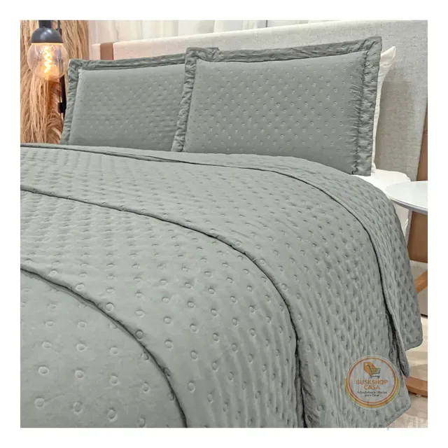 Conjunto Cobre Leito  Dupla Face 3 Peças 400 Fios Queen