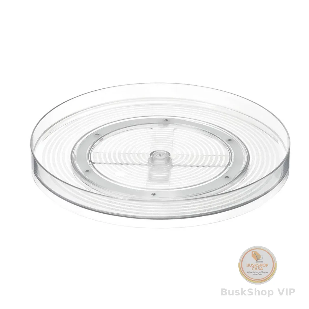 Organizador Giratório Dry Coza 29x3,2cm Cor Cristal - Organização de Geladeira