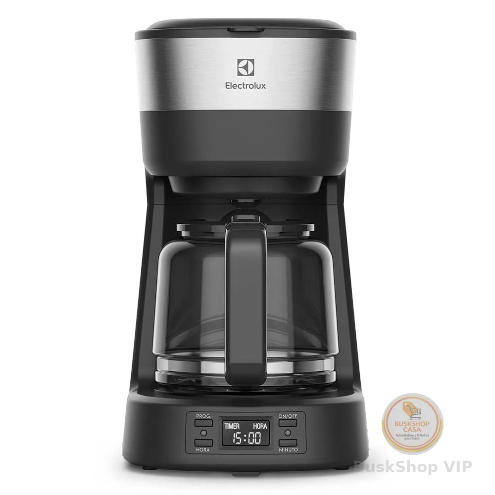 Cafeteira Elétrica Electrolux 30 Xícaras Experience Programável com Timer Cor Inox Preta (ECM25)