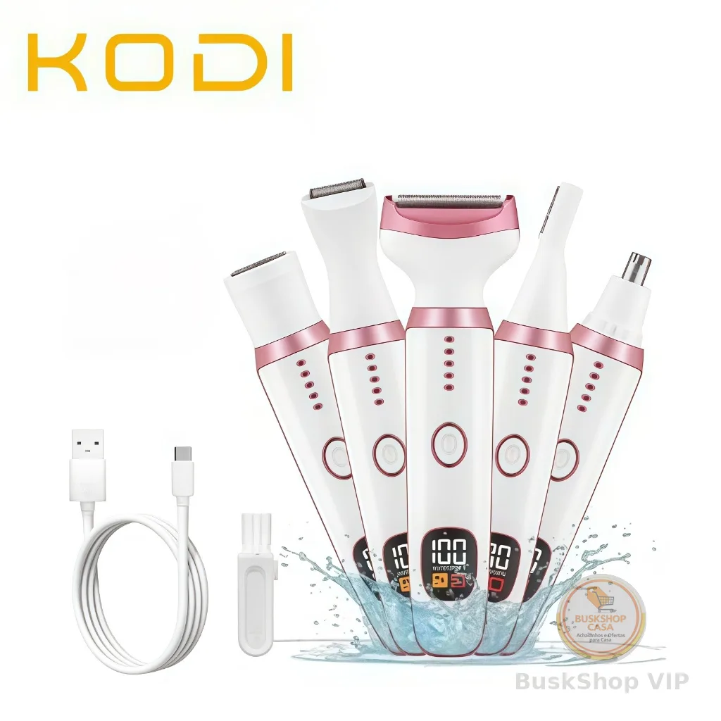 Kit Depilador tela de LED aparador Elétrico Completo 5 em 1 Para Sobrancelha Axila Pequenos Pelos-M7