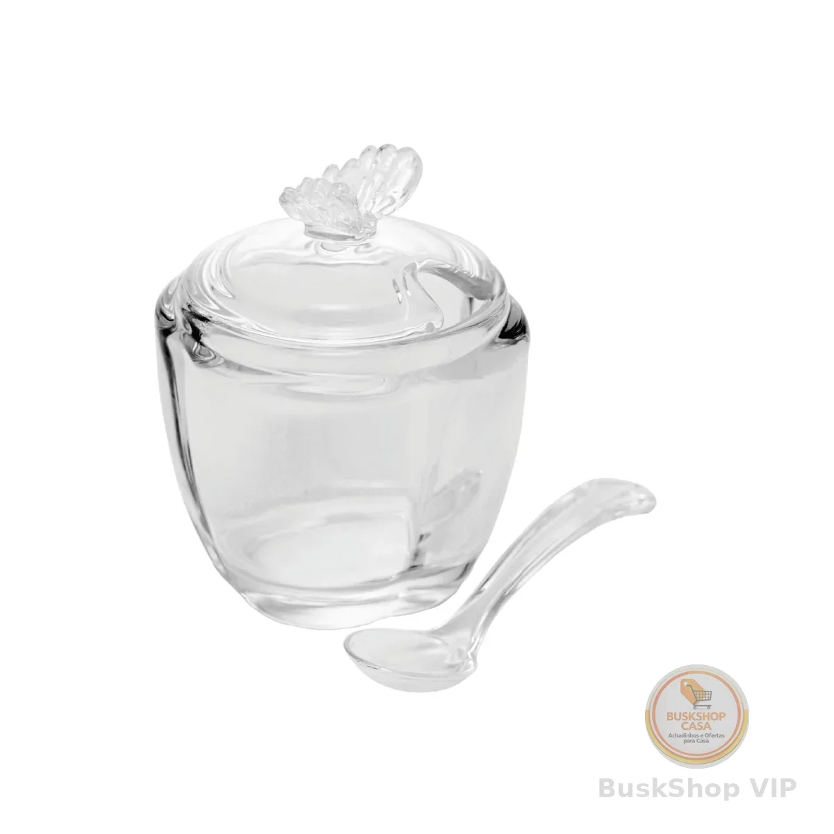 WOLFF - Açucareiro de Vidro com Colher Butterfly 130ml