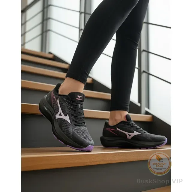 Tênis Mizuno Virtue 2 - Feminino - Preto-preto
