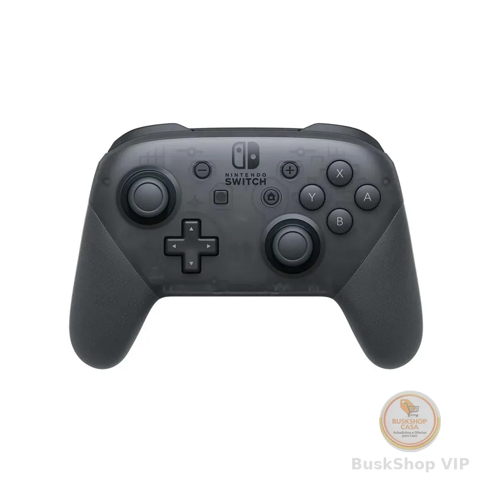 Nintendo, Controle Nintendo Switch, Pro, Sem Fio, Vibração HD, Controle de Movimento, Funcionalidade Amiibo Embutida, Cinza