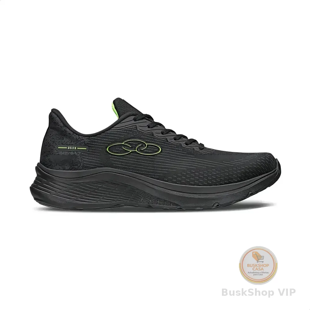 Tênis Esportivo Masculino Delta Olympikus Liso Preto 40 Br