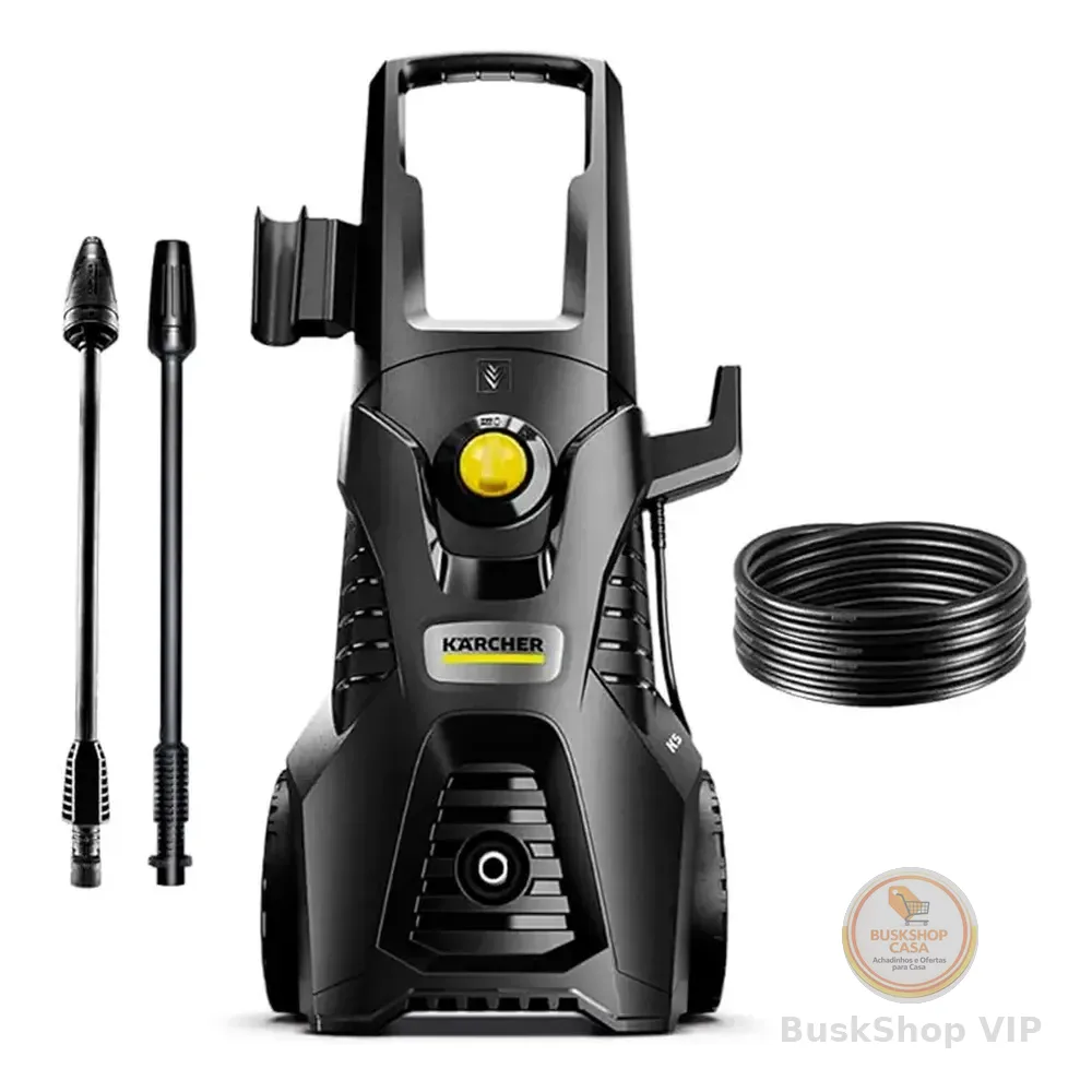 Lavadora De Alta Pressão Kärcher K5 Motor A Indução 2.100 Psi/libras 360 L/h 1.900 W Com Lança Turbo E Lança Leque 127v Preto 60 Hz