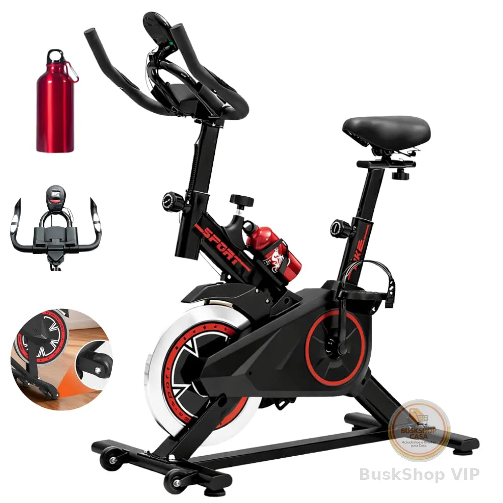 Bicicleta Ergométrica Bike Spinning para Treino em Casa e Academia, Silenciosa, Ajustável e Confortável, Ideal para Cardio e Emagrecimento – Linha Fitness Premium