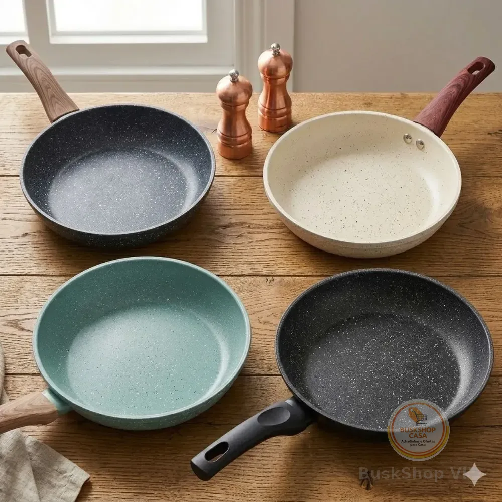 Frigideira Antiaderente Nanocerâmica 20cm Indução Gás Verde-claro