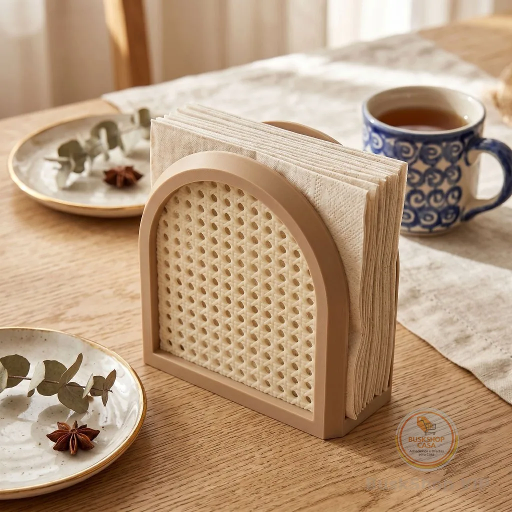 Porta Guardanapos Cestinha, Utensílio Doméstico, Acessório Cozinha, Retrô Designs 4 You