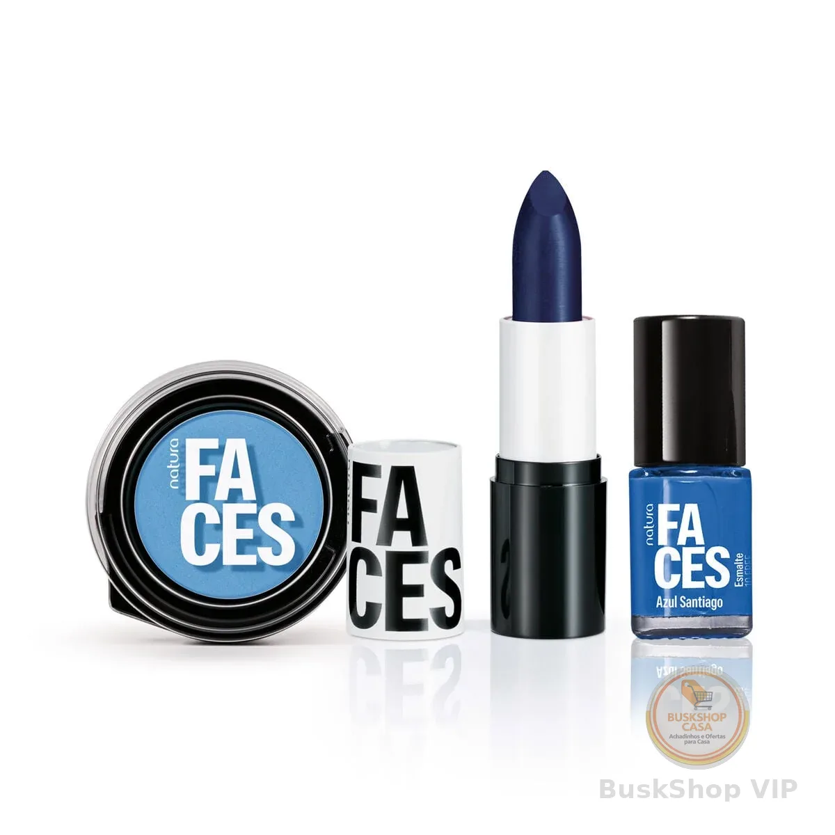 Kit Batom Matte, Esmalte e Sombra Azul Joy