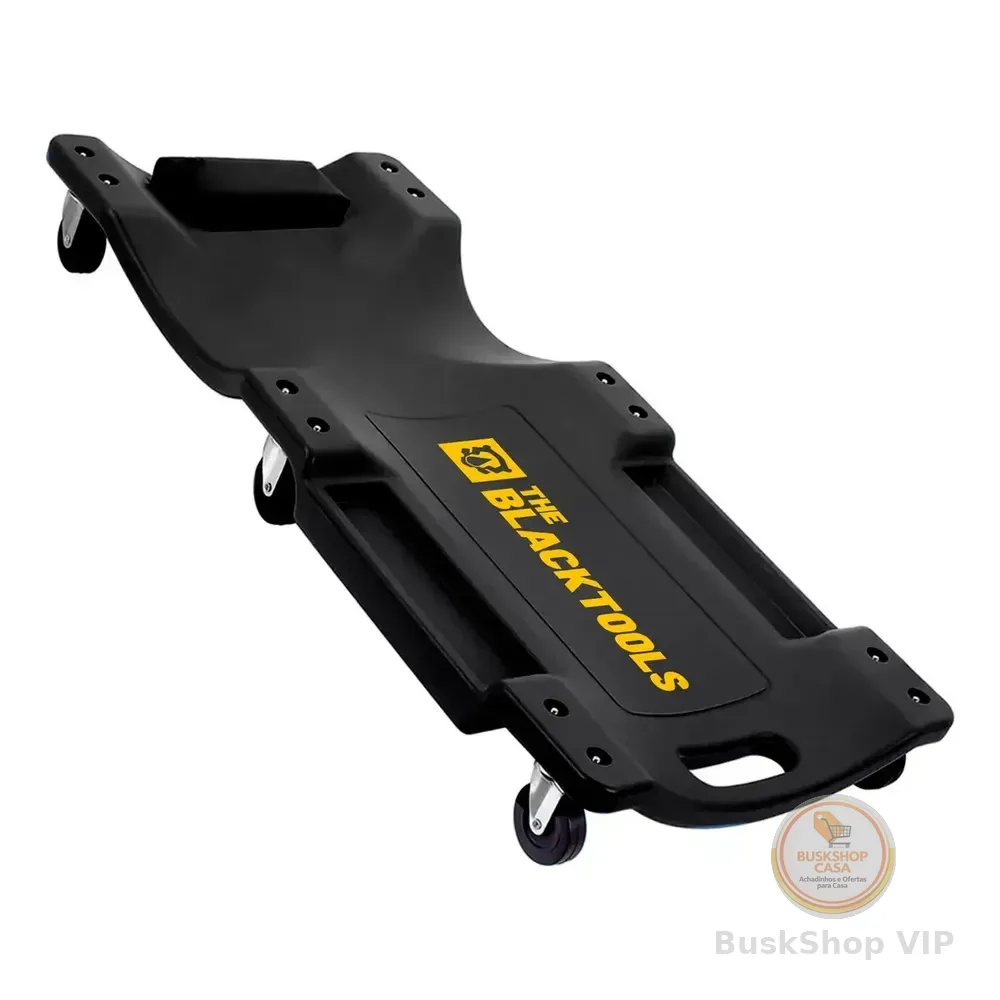 Carrinho Tipo Esteira Para Mecânico Profissional Com Encosto Bte2000 The Black Tools