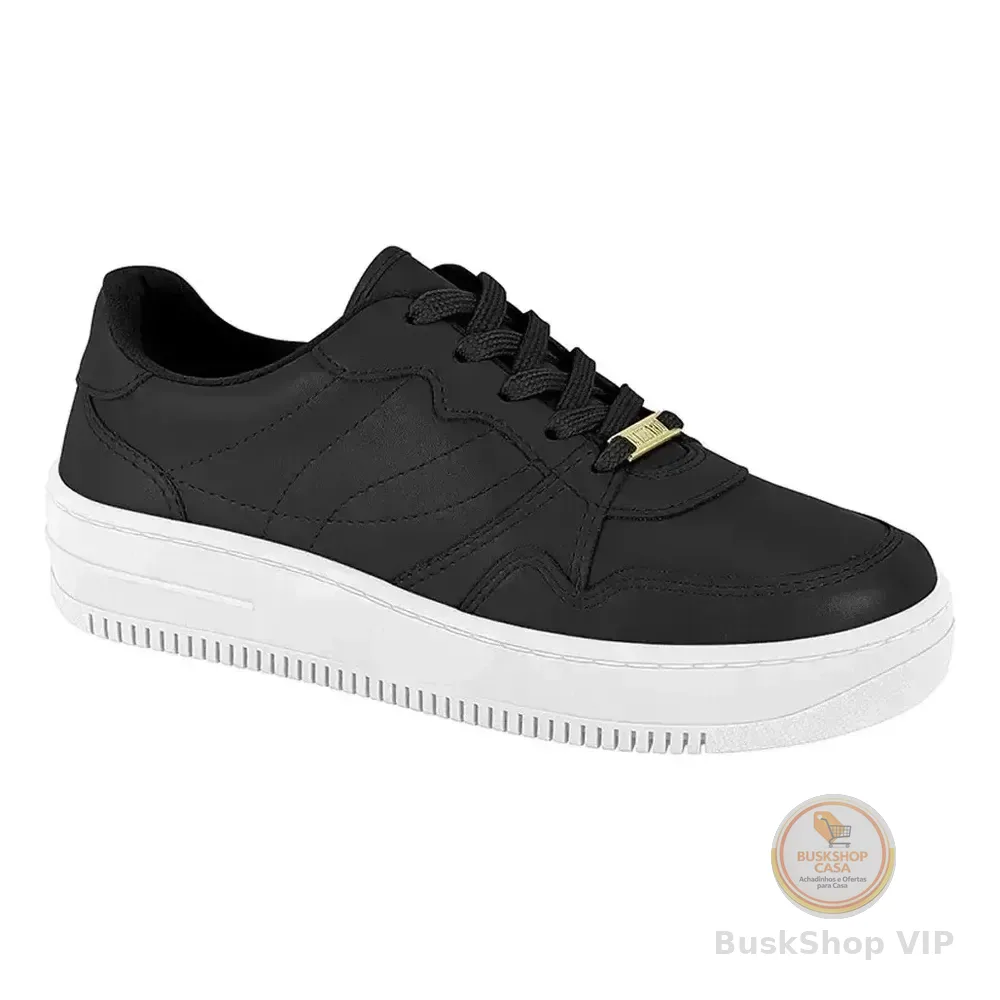 Tenis Casual Vizzano Feminino Leve Ultra Conforto Original Preto E Branco 36.0 Br