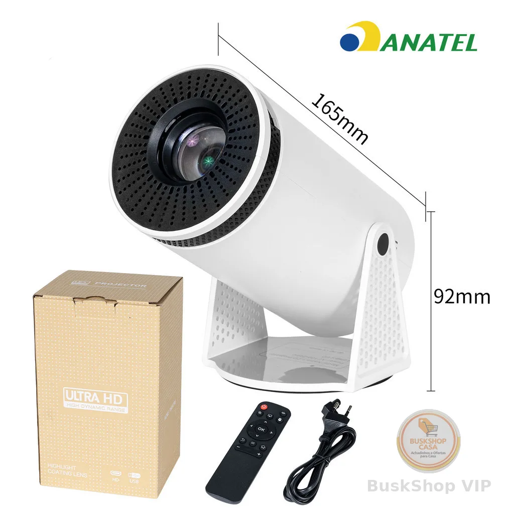 Projetor 4K HD 150 Polegadas Celular, Tv B0x, Xbox, PS, Pc, Wifi e Bluetooth HY300 Magcubic 110/220