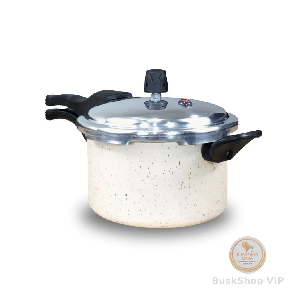 Panela De Pressão Fechamento Externo Teflon 2,5L Antiaderente Granito