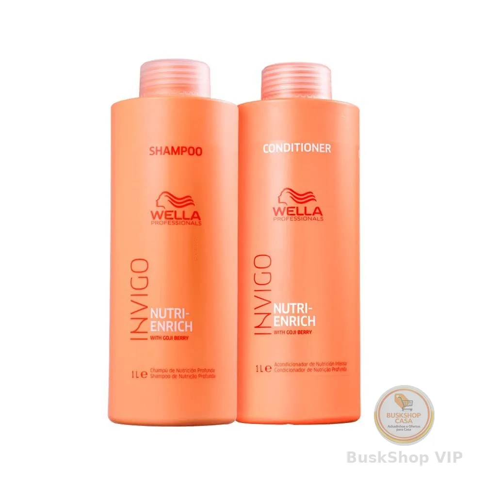 Kit  Wella Professionals Invigo Nutri-Enrich Shampoo e Condicionador 1L (2 Produtos)