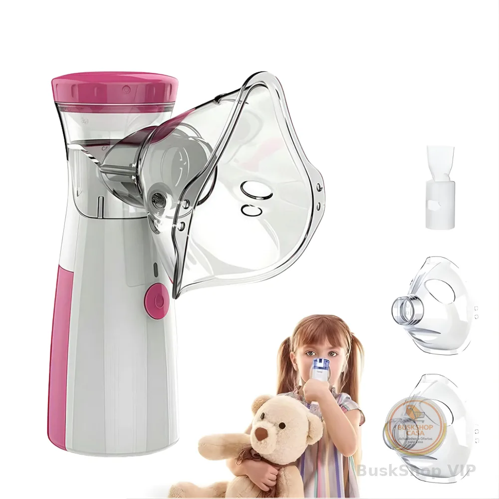 Nebulizador Portátil Mini Inalador Silencioso Ultra-sônico Automático para Adultos e Crianças