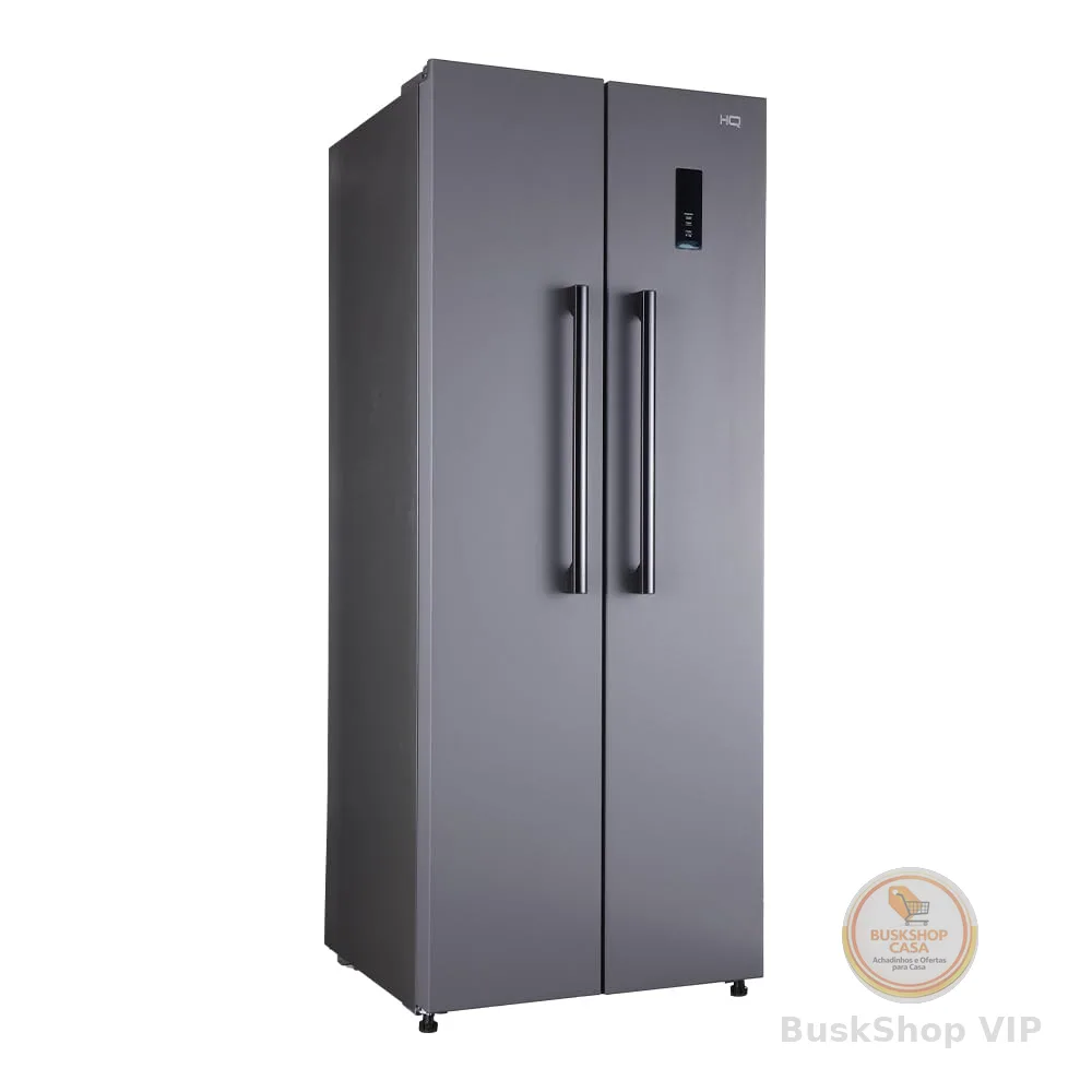Geladeira Refrigerador HQ Frost Free Side By Side 460 Litros Cinza HQ-460SBSFF (220V)