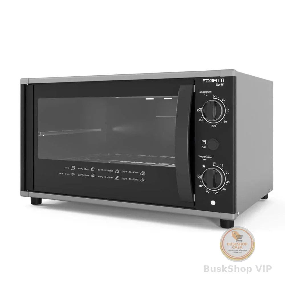 FORNO ELETRICO FOGATTI TOP 48 48L BLACK 220V