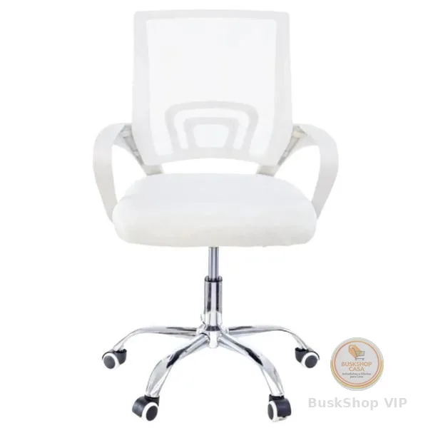 Cadeira Escritório Giratória Branca Mesh Evolux  Ergonômica Ajuste Altura 120kg